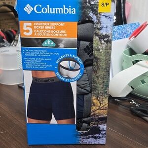 Columbia Size S 5 Pack of Contour Support Boxer Briefs